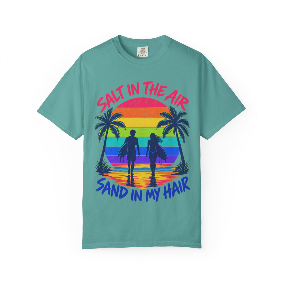 Salt In The Air Tee | Ocean Breeze Shirt | Retro Beach T-Shirt | Comfort Colors