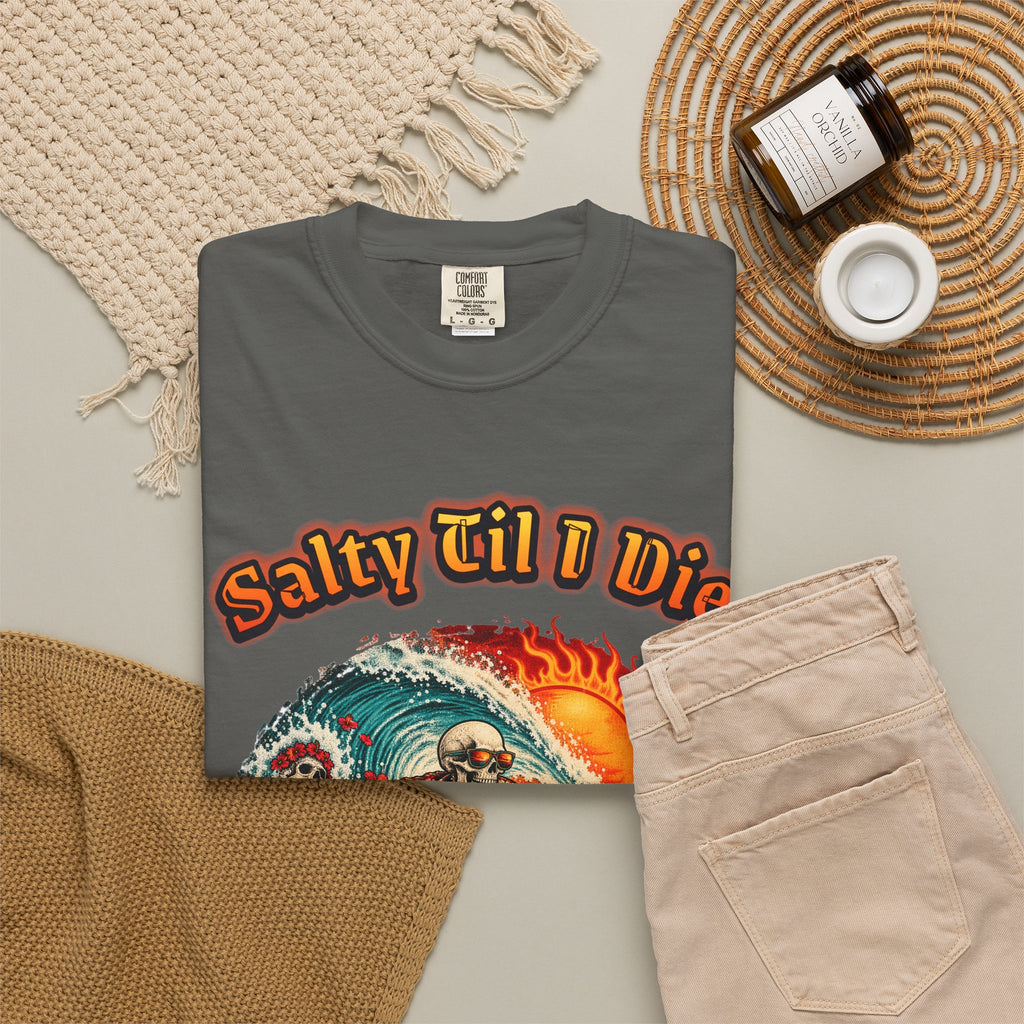 Salty Til I Die Skeleton Shirt | Surf Sleep Repeat Tee | Comfort Colors T-Shirt