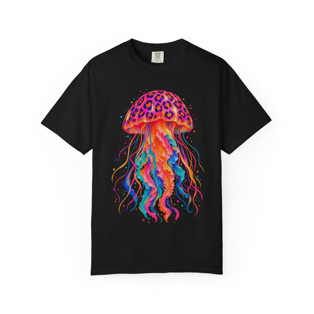 Neon Leopard Jellyfish Shirt | Ocean Jellyfish Tee | Comfort Colors T-Shirt
