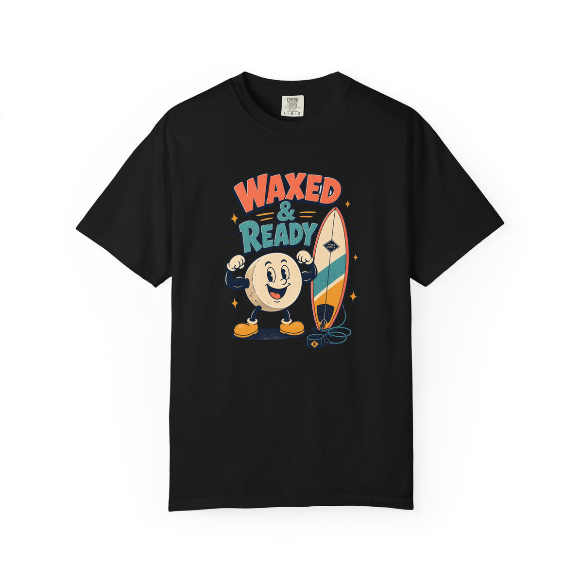 Waxed & Ready Tee | Funny Surf Wax Shirt | Retro Beach T-Shirt | Comfort Colors Gift