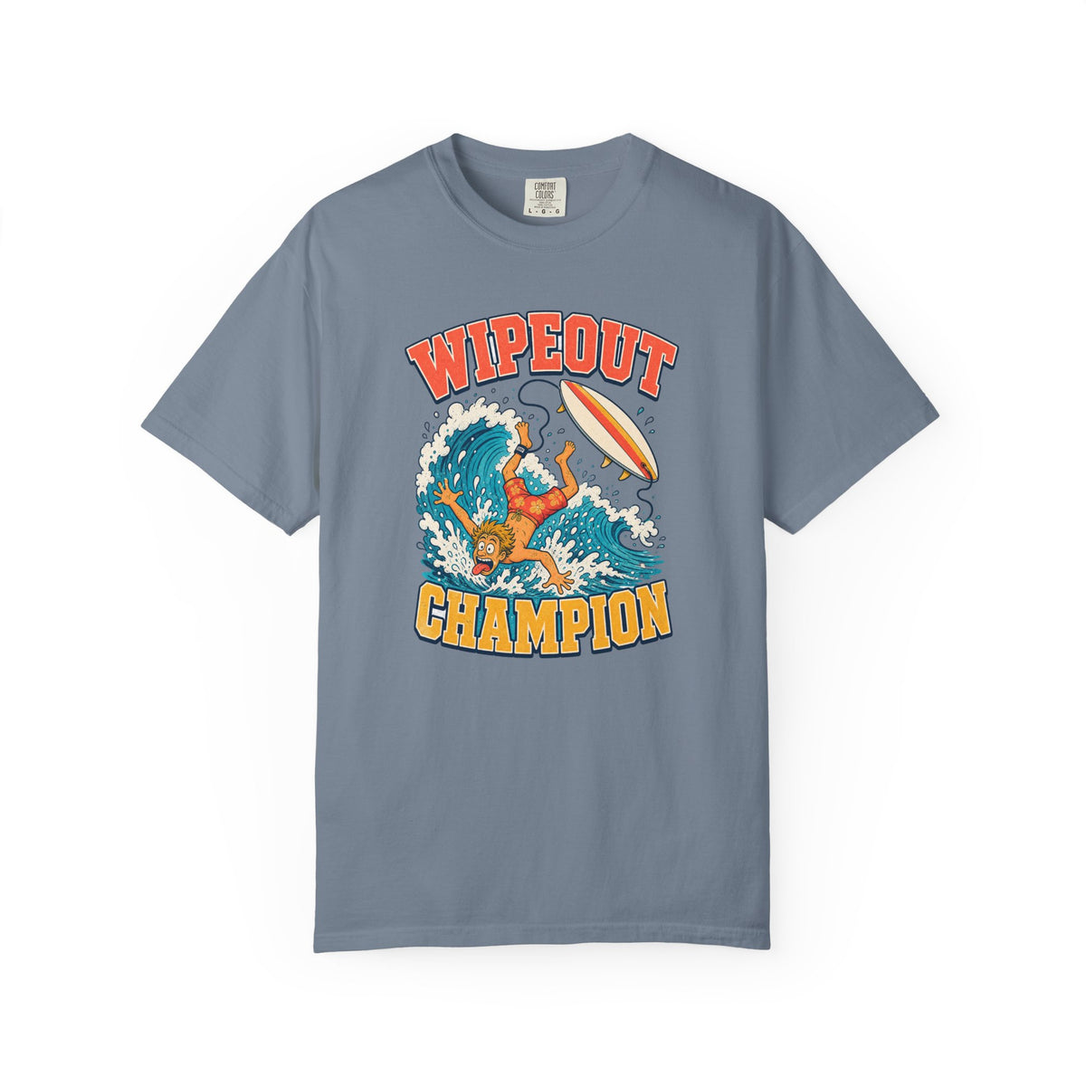 Wipeout Champion Tee | Funny Surfer T-Shirt | Retro Beach T-Shirt | Comfort Colors Gift