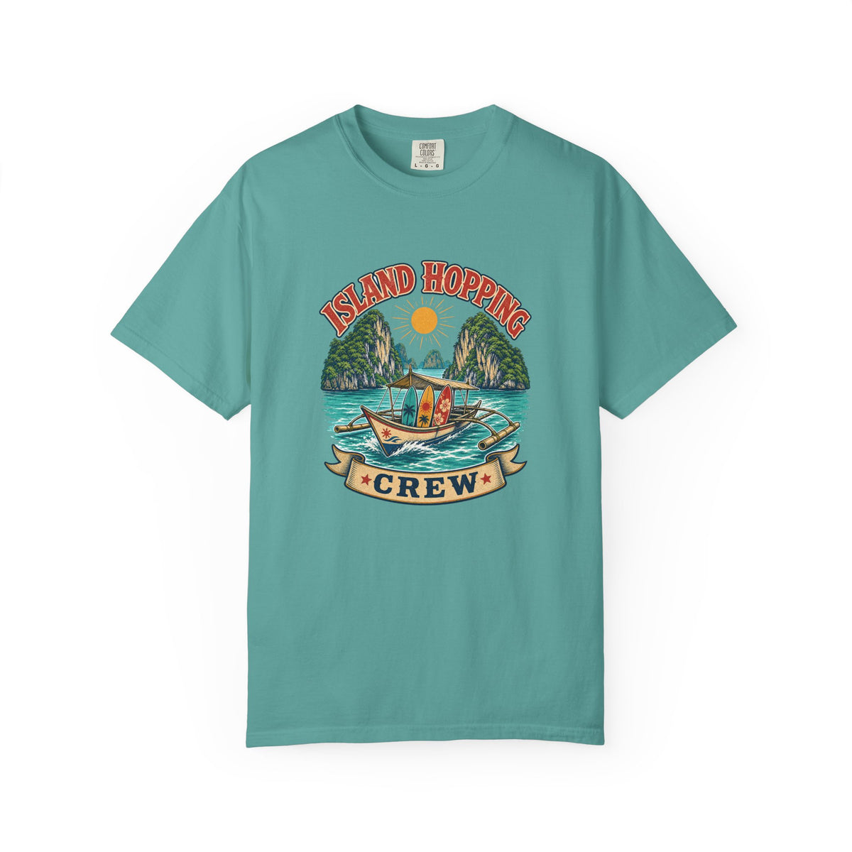 Island Hopping Crew Tee | Philippines Island Shirt | Retro Beach T-Shirt | Comfort Colors Gift