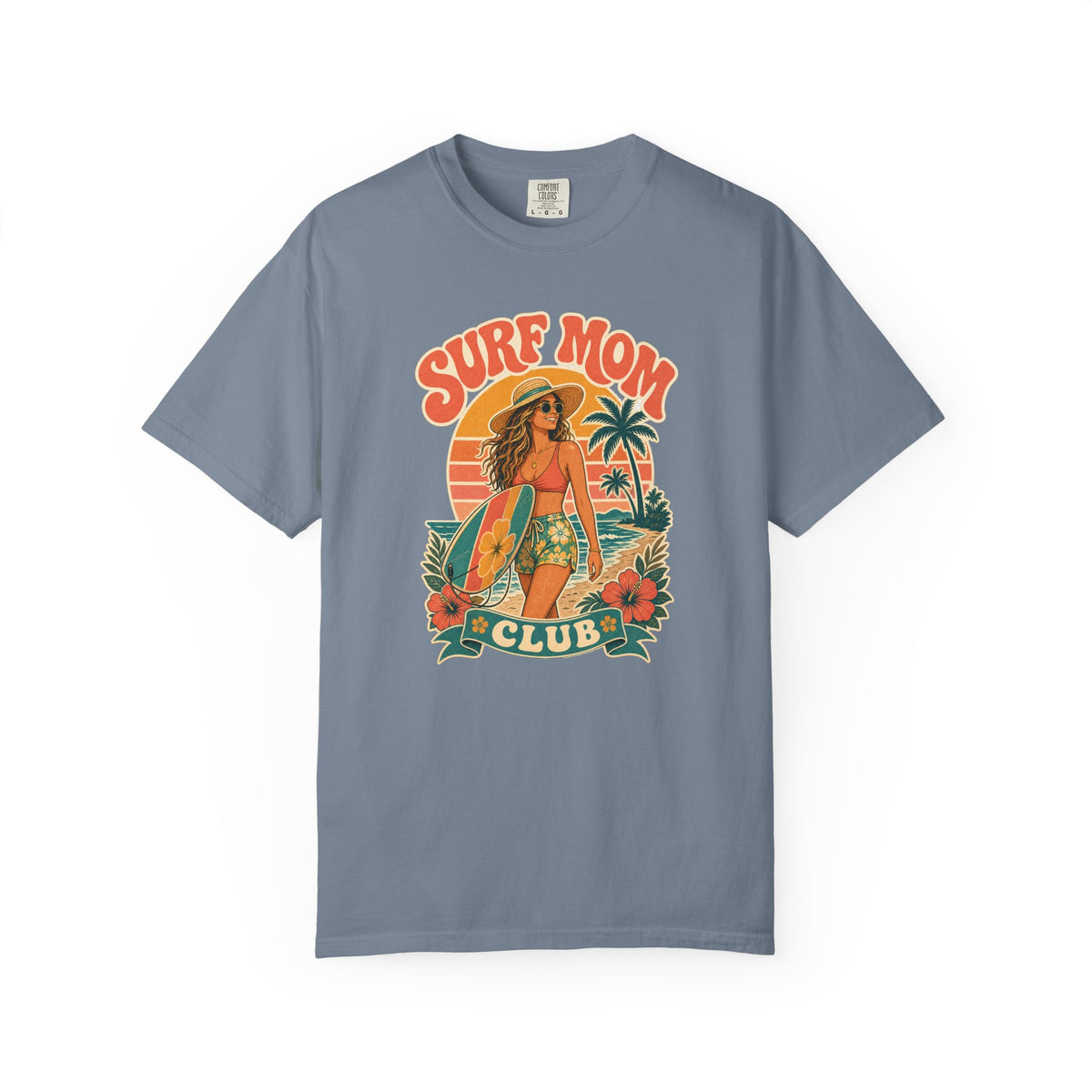 Surf Mom Club Tee | Surf Mom Shirt | Retro Beach T-Shirt | Comfort Colors Gift