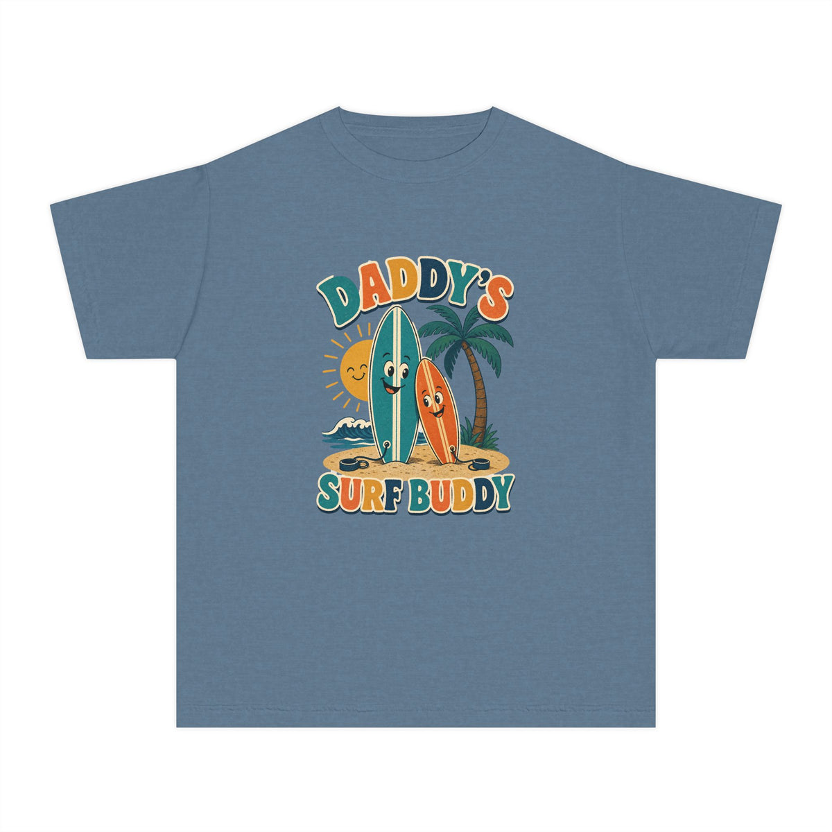 Daddy's Surf Buddy Kids Tee | Daddy Surf Buddy Shirt | Youth Beach T-Shirt | Surf Kid Gift