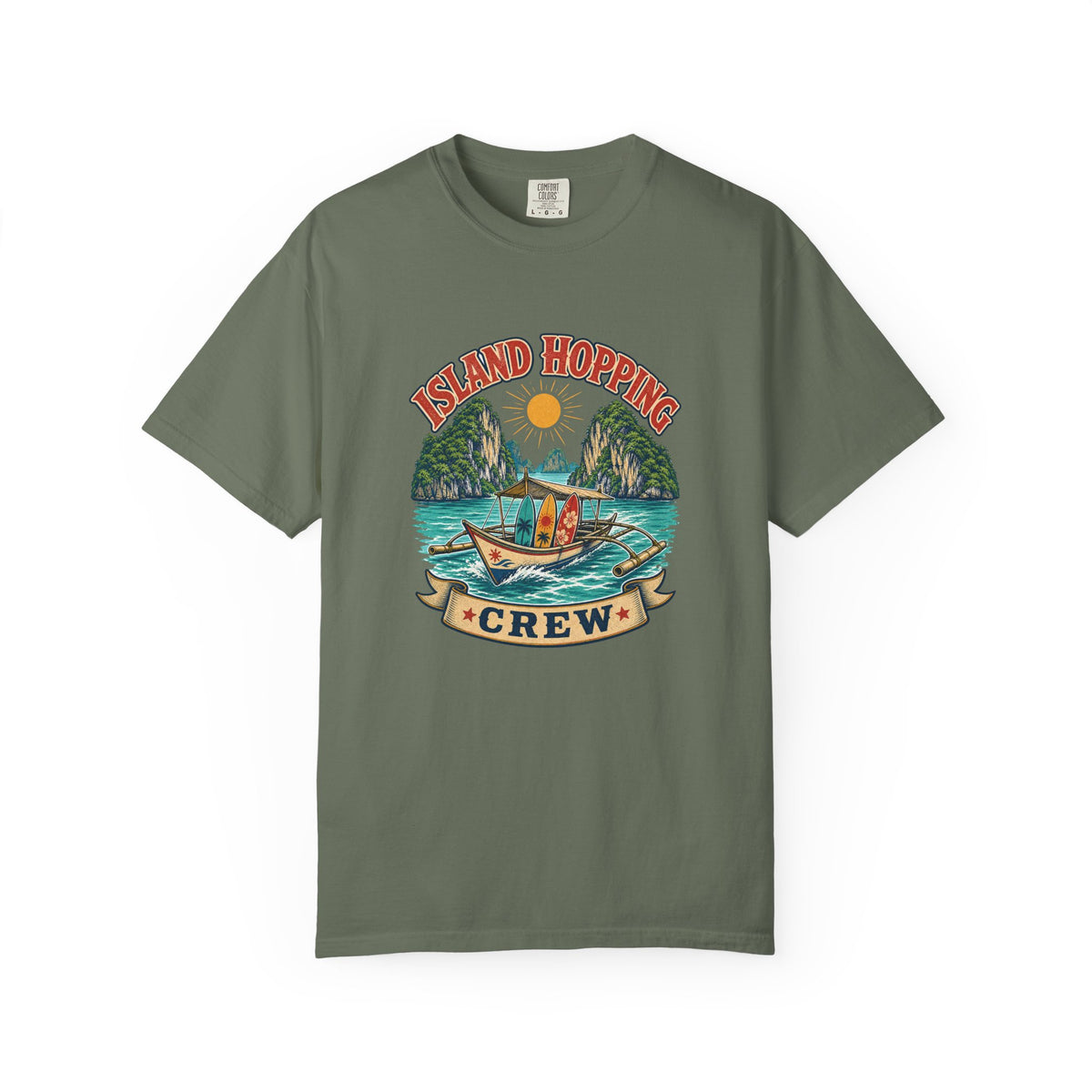 Island Hopping Crew Tee | Philippines Island Shirt | Retro Beach T-Shirt | Comfort Colors Gift