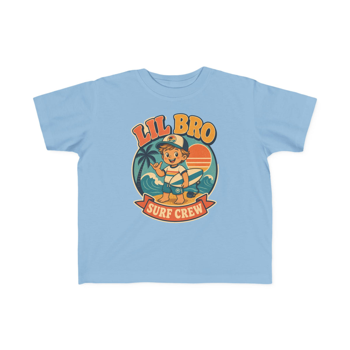Lil Bro Surf Crew Kids Tee | Little Brother Surf Shirt | Toddler Beach T-Shirt | Surf Kid Gift