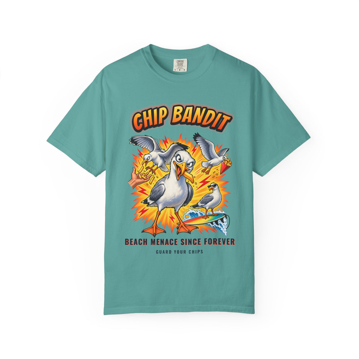 Seagull Chip Bandit Shirt | Funny Aussie Beach Tee | Comfort Colors T-Shirt