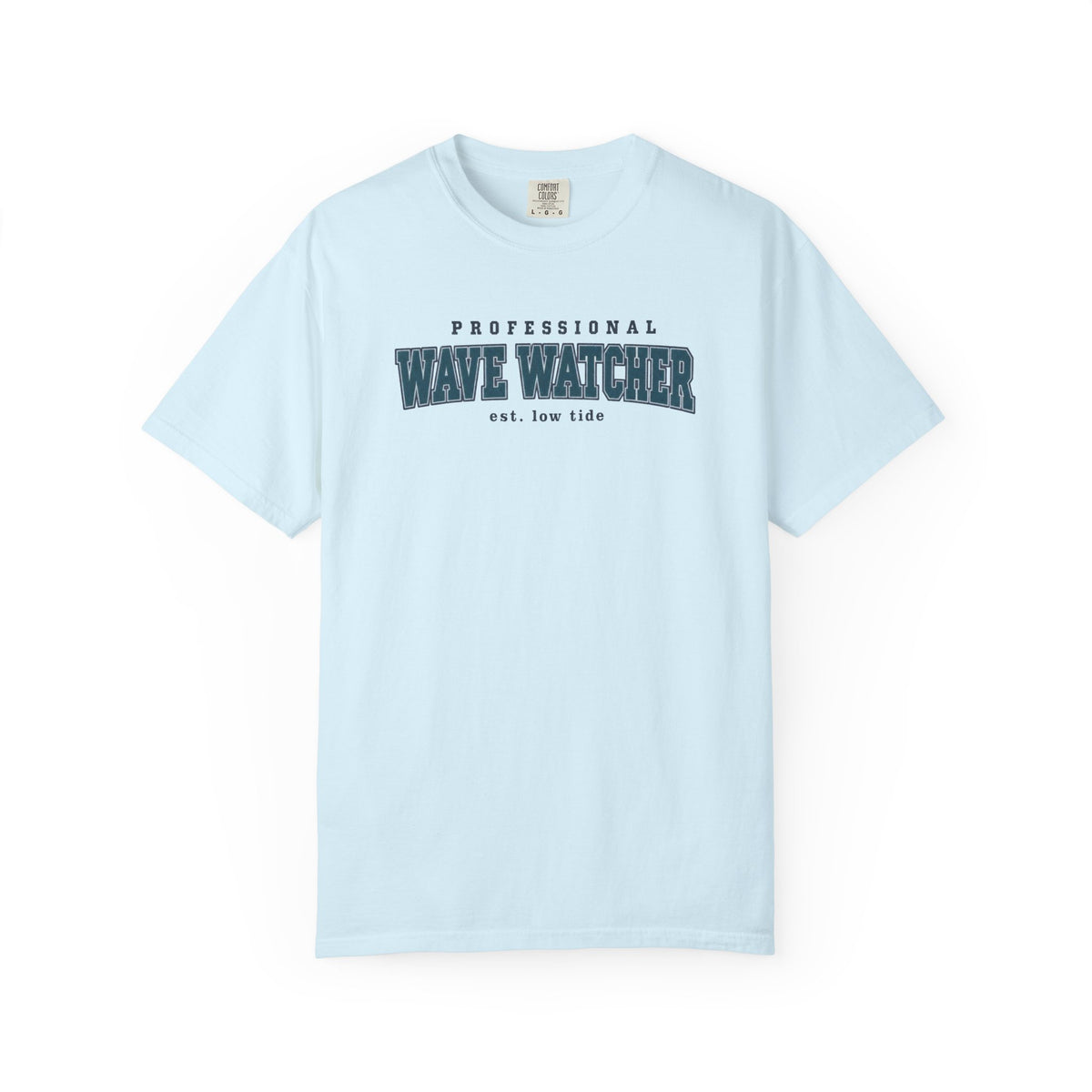 Professional Wave Watcher Tee | Funny Beach Shirt | Varsity Style Surf T-Shirt | Comfort Colors Gift