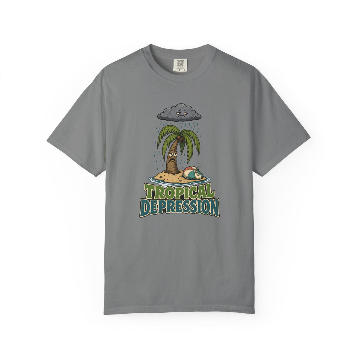 Tropical Depression Tee | Funny Palm Tree Shirt | Retro Beach T-Shirt | Comfort Colors Gift