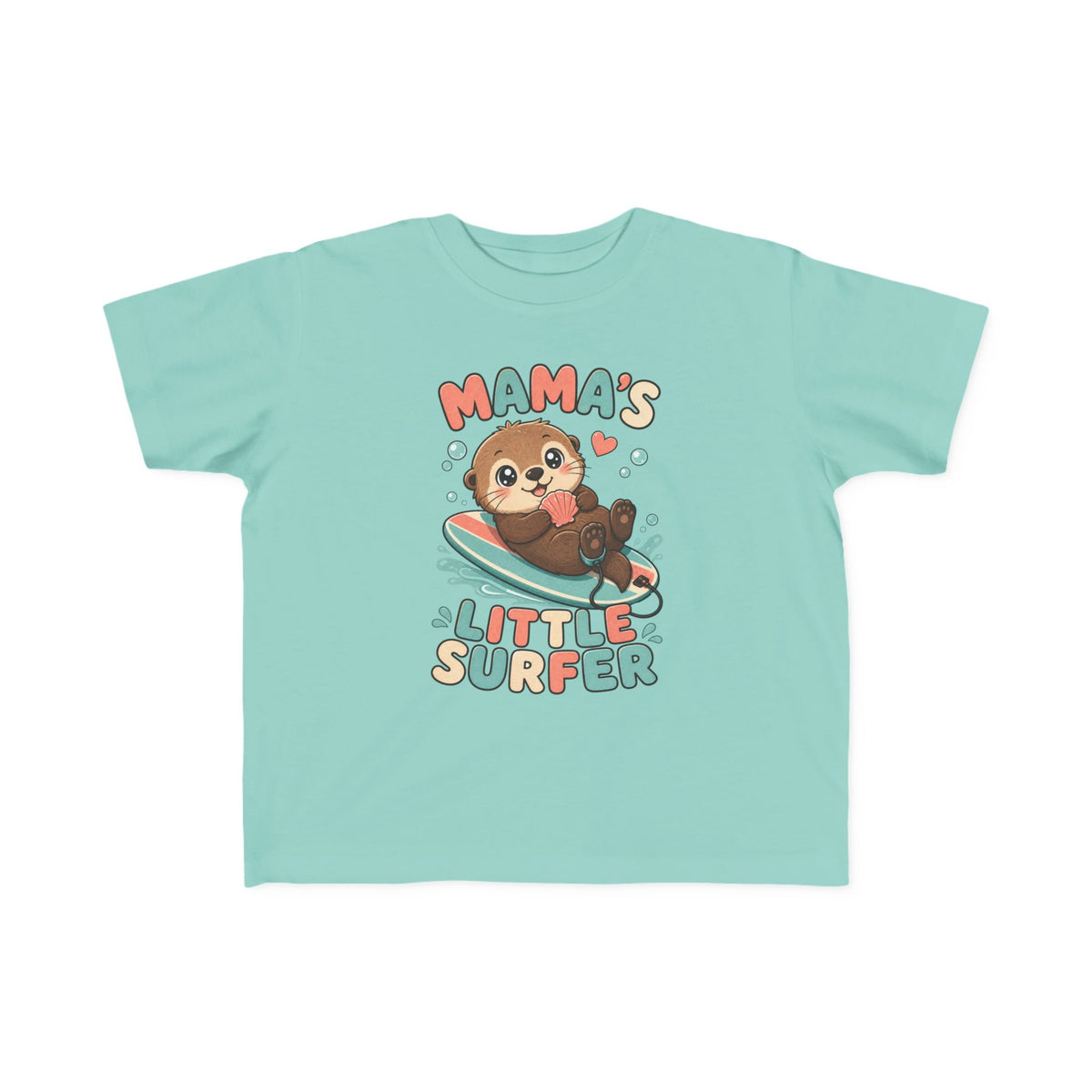 Mama's Little Surfer Kids Tee | Kids Sea Otter Shirt | Toddler Beach T-Shirt | Surf Kid Gift