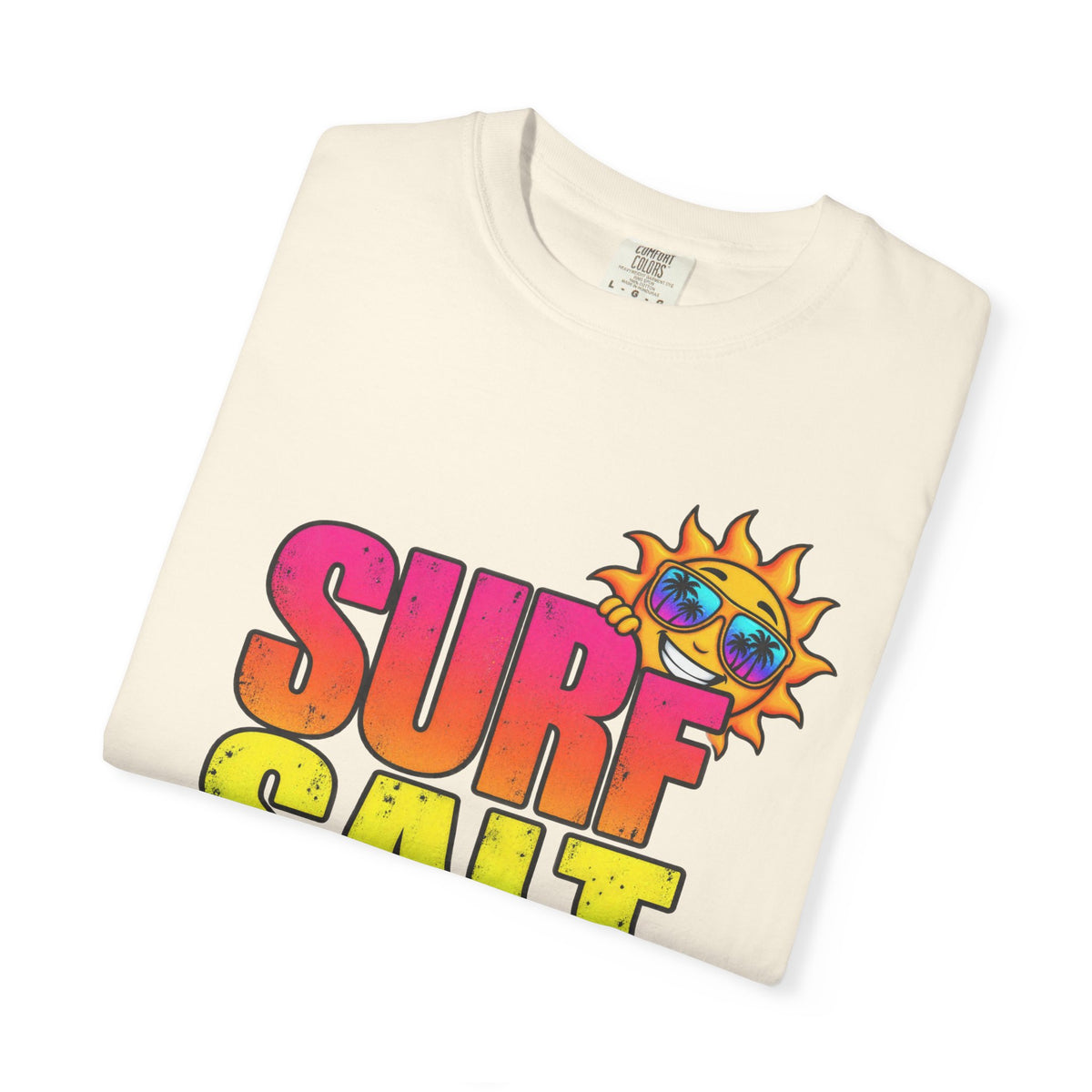 Surf Salt Soul Tee | Retro Surf Graphic Shirt | Colorful Beach T-Shirt | Comfort Colors