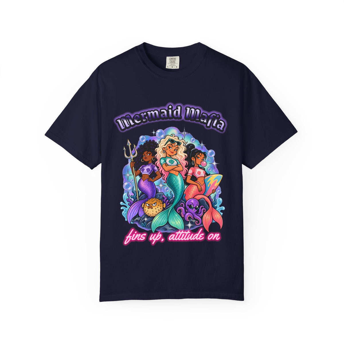 Mermaid Mafia Shirt | Funny Mermaid Bootleg Tee | Comfort Colors T-Shirt