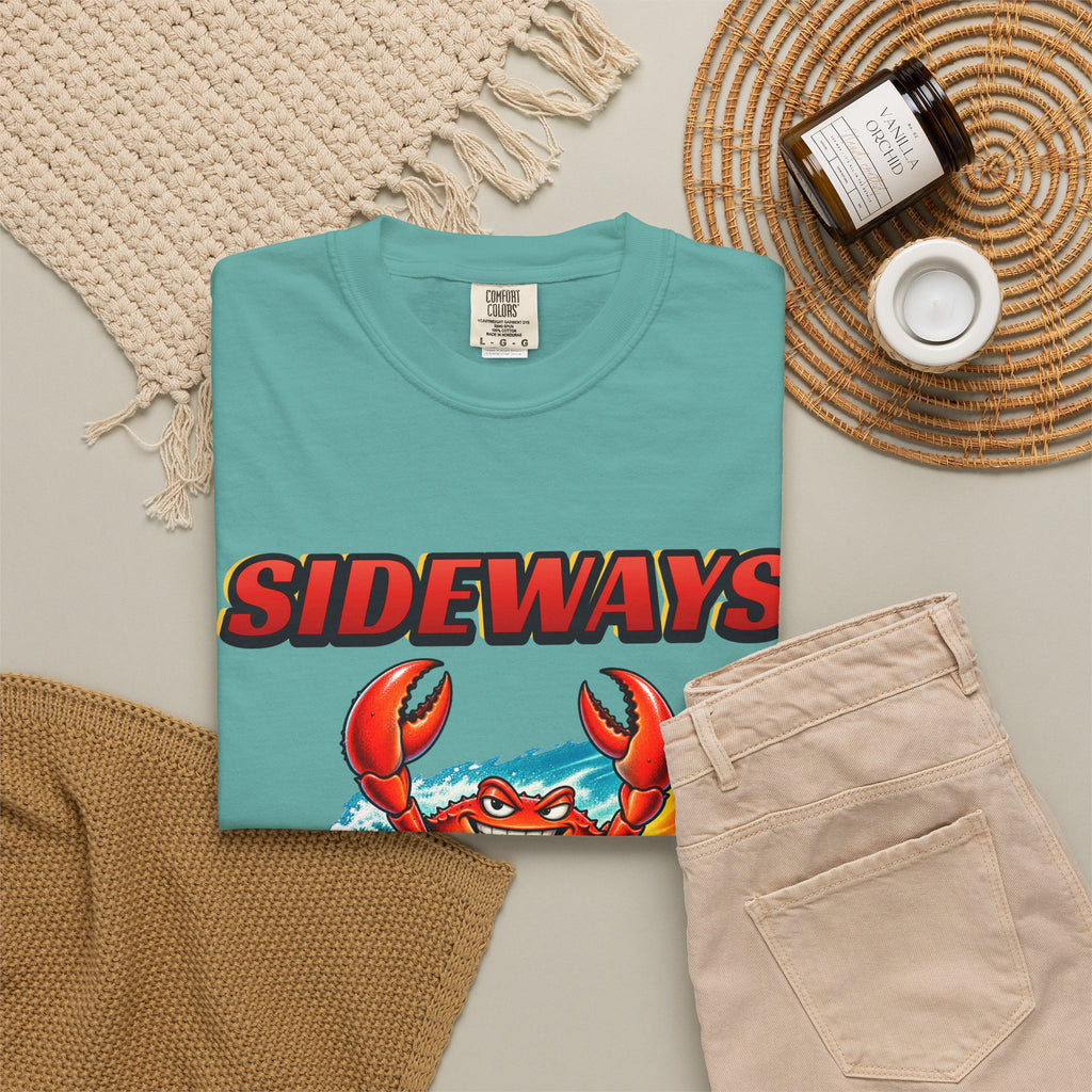 Sideways Crab Shirt | Funny Crab Bootleg Tee | Comfort Colors T-Shirt