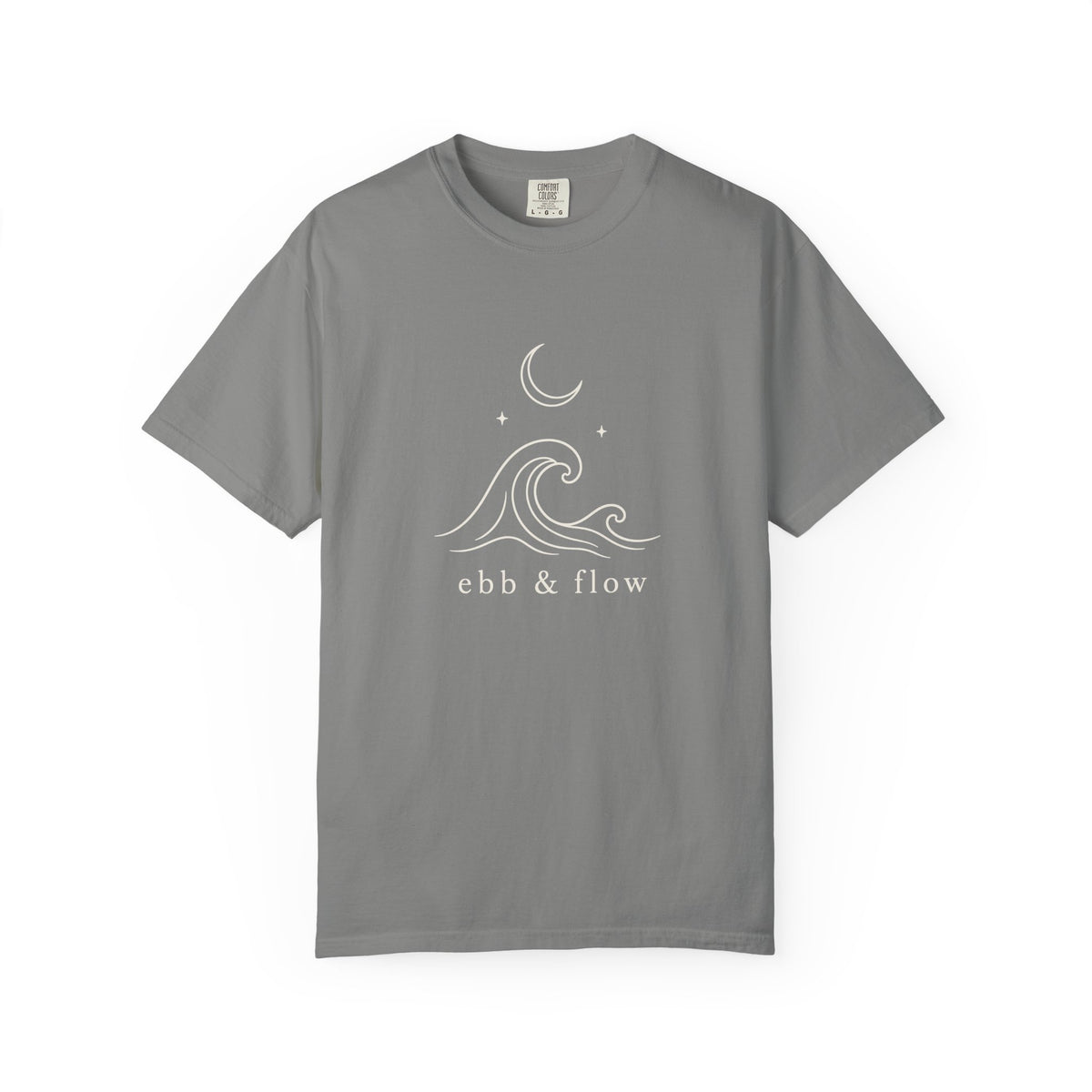 Ebb & Flow Tee | Minimal Moon Wave Shirt | Inspirational Ocean T-Shirt | Comfort Colors