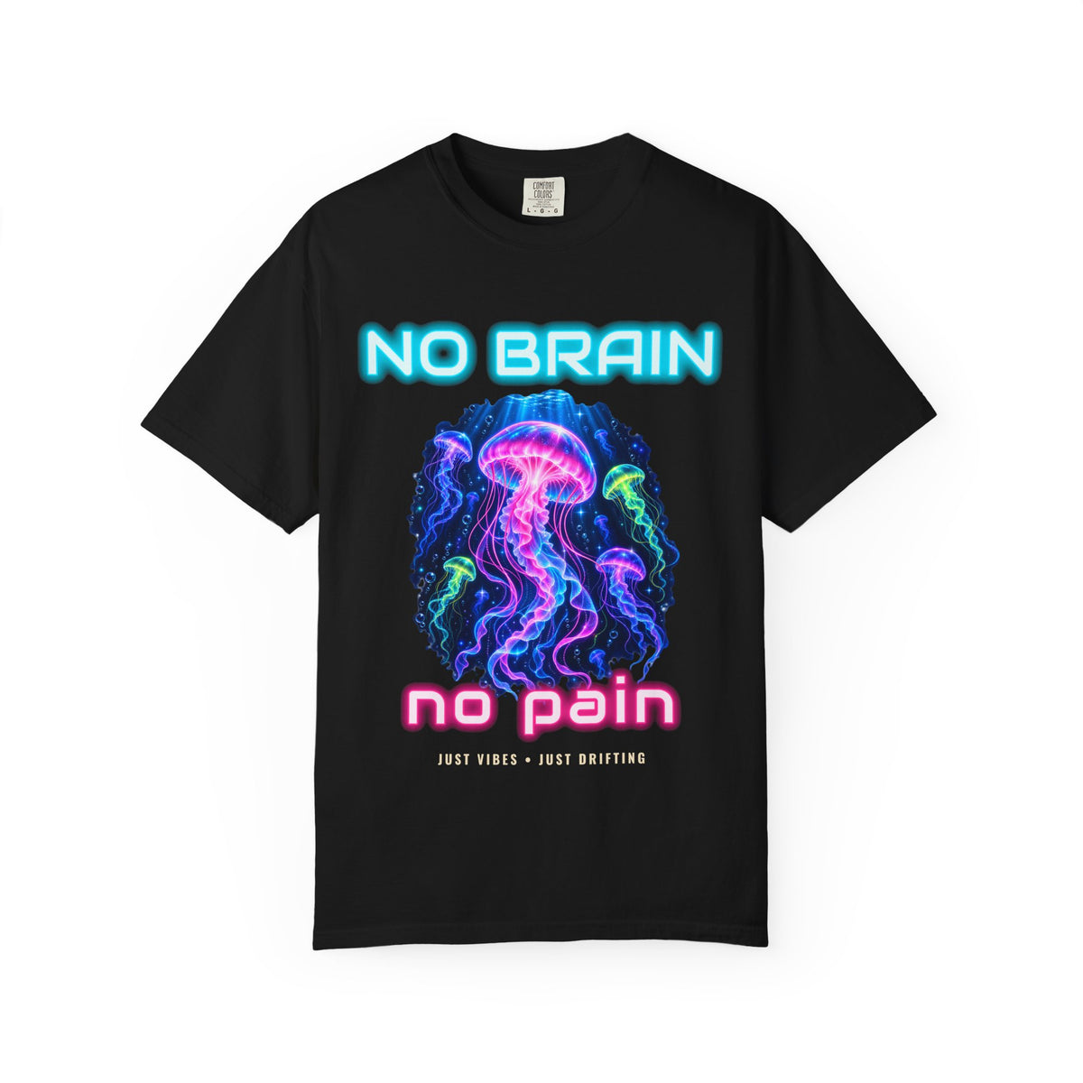 Jellyfish No Brain No Pain Shirt | Funny Jellyfish Tee | Comfort Colors T-Shirt
