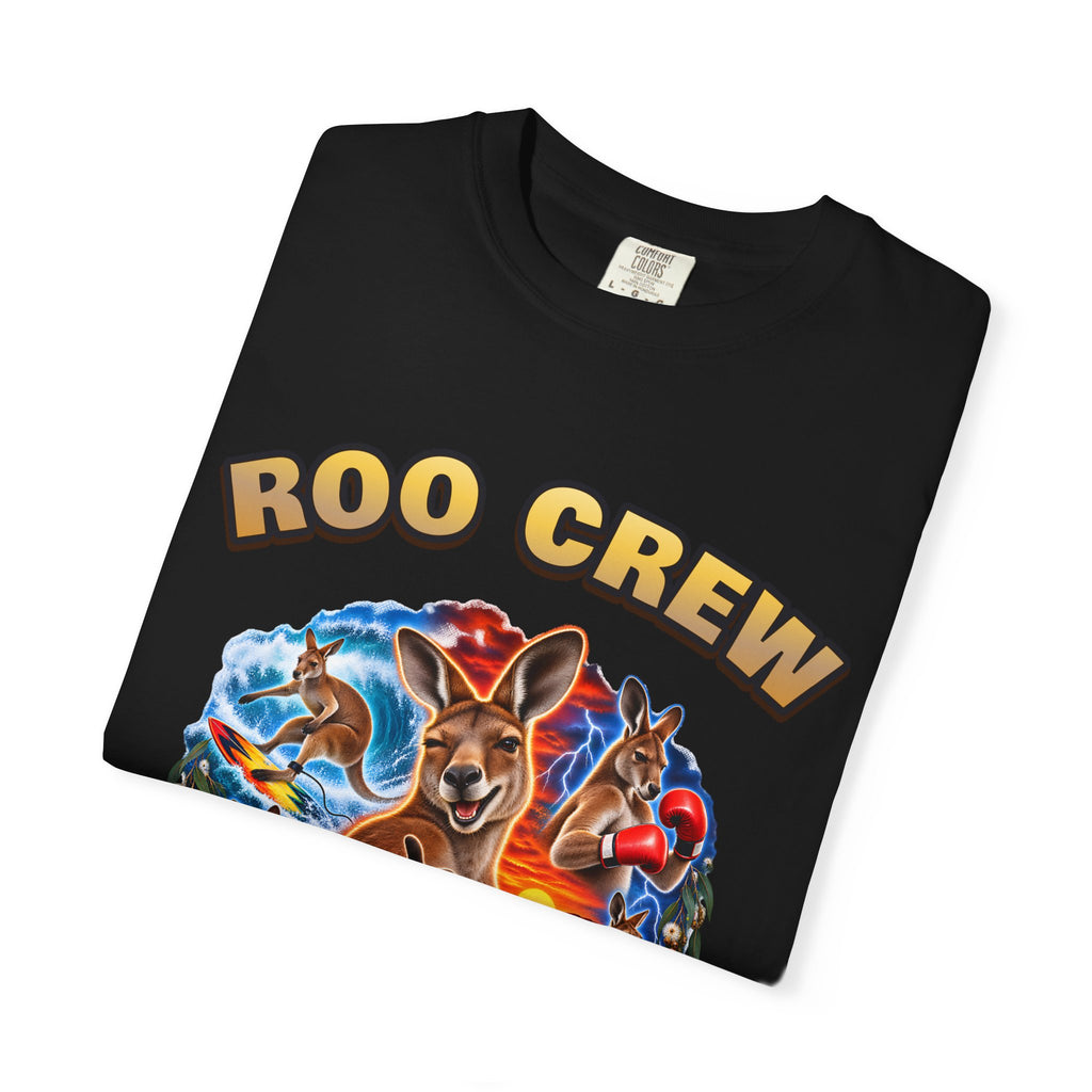 Roo Crew Kangaroo Shirt | Funny Aussie Bootleg Tee | Comfort Colors T-Shirt
