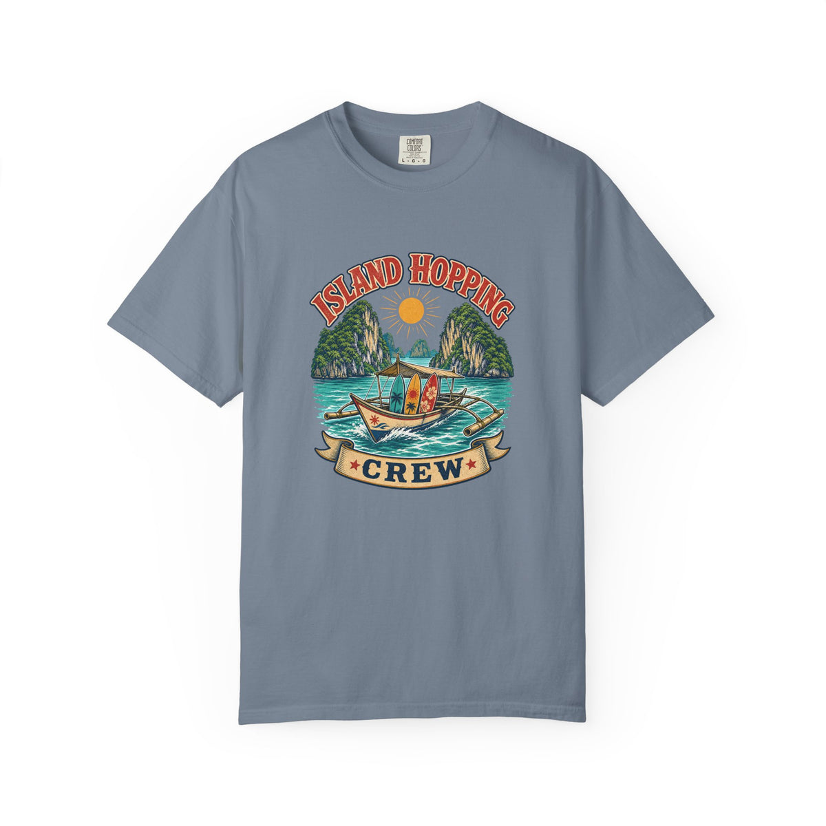 Island Hopping Crew Tee | Philippines Island Shirt | Retro Beach T-Shirt | Comfort Colors Gift
