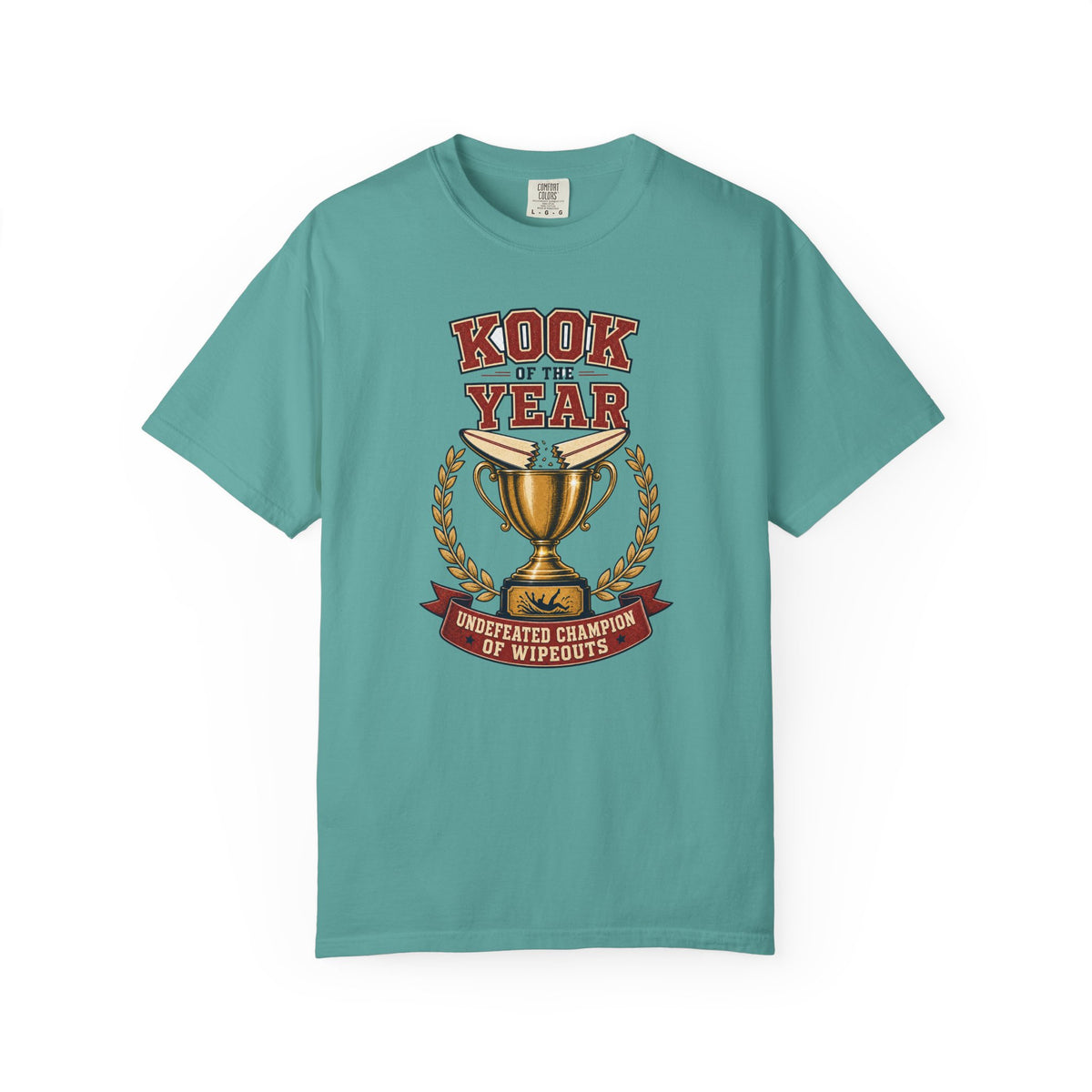 Kook Of The Year Tee | Funny Kook Surf Shirt | Retro Beach T-Shirt | Comfort Colors Gift