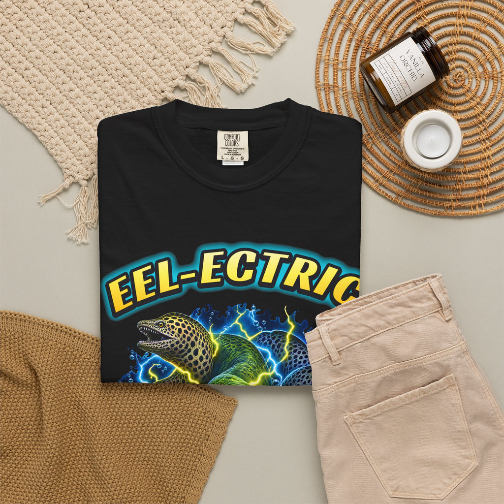 Eel-ectric Moray Eel Shirt | Neon Reef Bootleg Tee | Comfort Colors T-Shirt