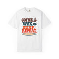 Coffee Wax Surf Repeat Tee | Funny Surfer Routine Shirt | Retro Surf T-Shirt | Comfort Colors Gift