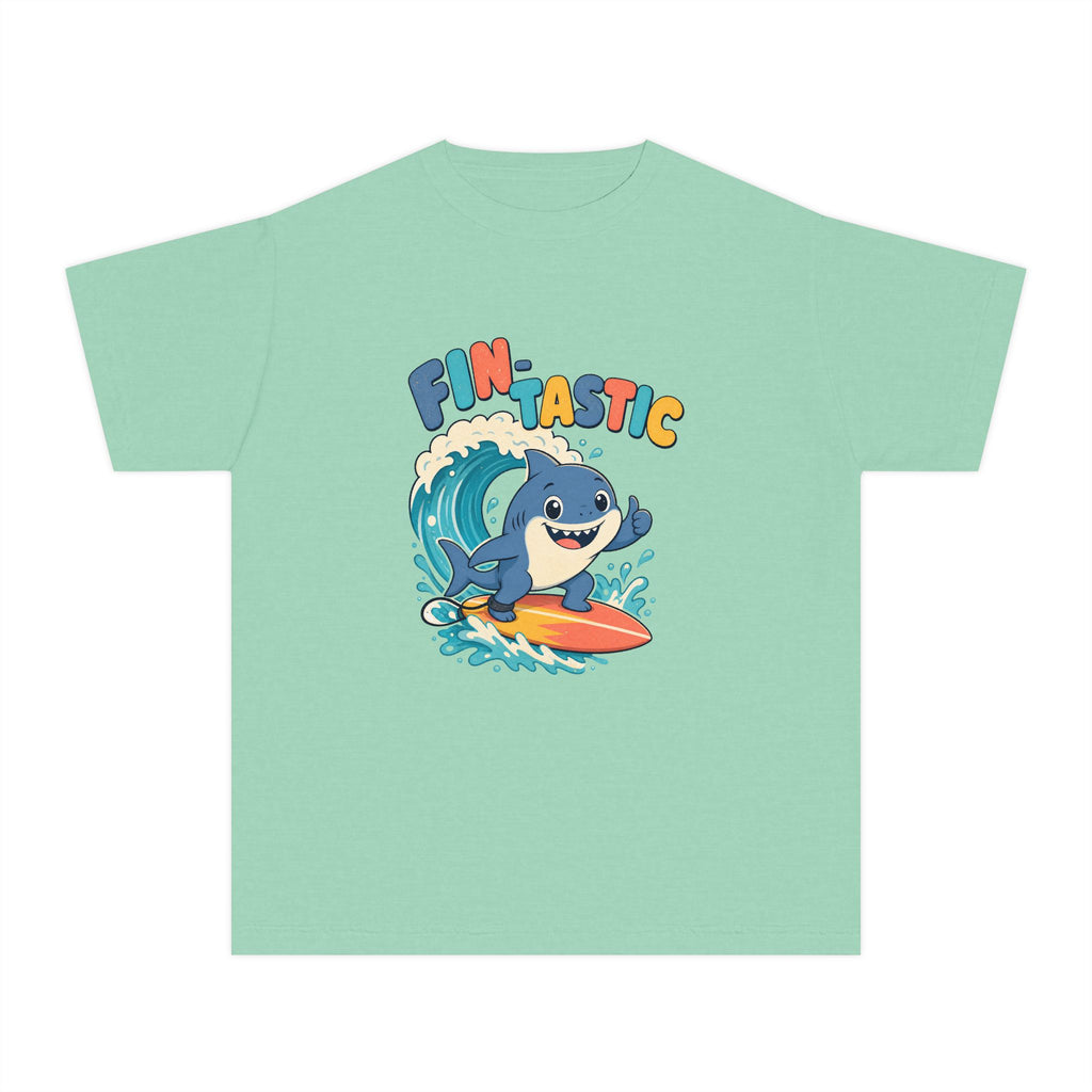 Fin-Tastic Kids Tee | Shark Surf Kids Shirt | Youth Beach T-Shirt | Surf Kid Gift