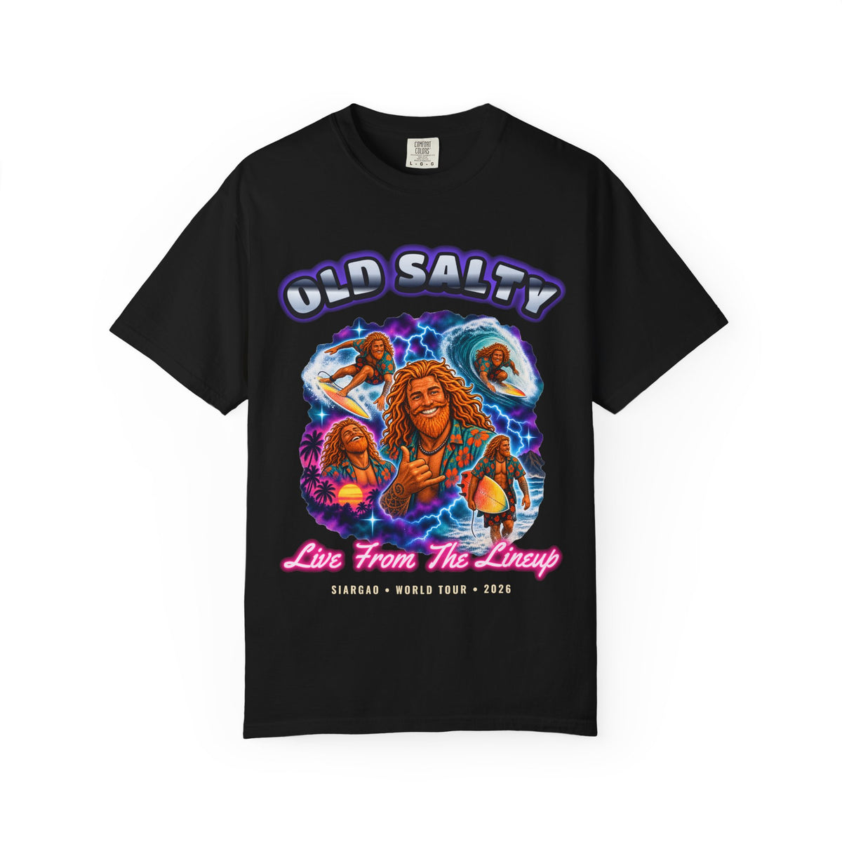 Old Salty Bootleg Shirt | 90s Rap Tee Style Surf Tour Tee | Comfort Colors T-Shirt