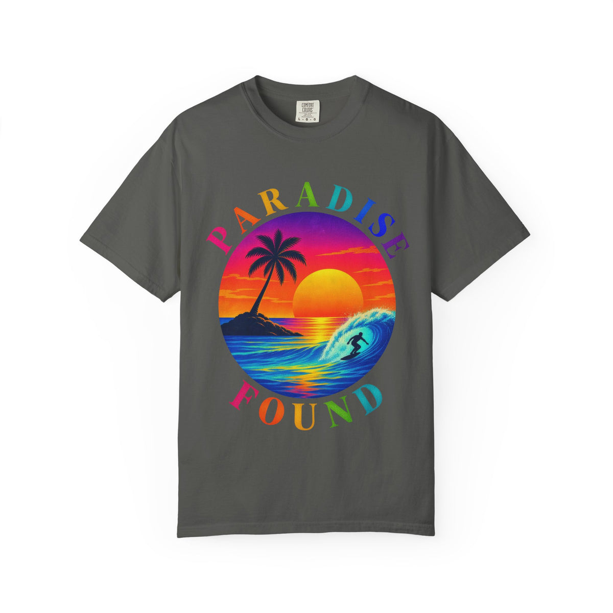 Paradise Found Tee | Tropical Island Shirt | Retro Palm T-Shirt | Comfort Colors