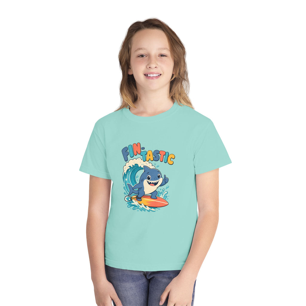 Fin-Tastic Kids Tee | Shark Surf Kids Shirt | Youth Beach T-Shirt | Surf Kid Gift