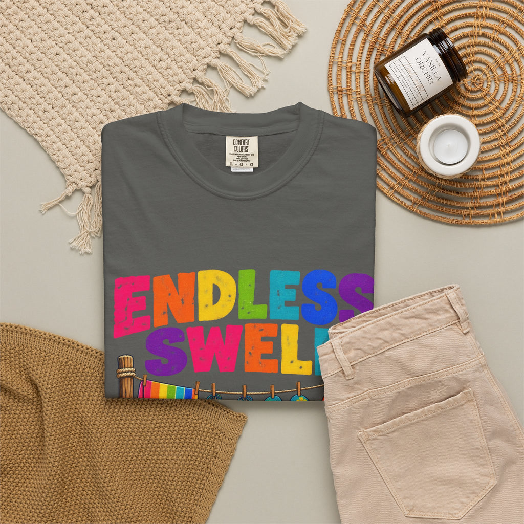 Endless Swell Season Tee | Retro Beach Clothesline Shirt | Colorful Surf T-Shirt | Comfort Colors