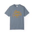 Gone Coastal Tee | Embroidered Look Script Beach Shirt | Coastal Living T-Shirt | Comfort Colors Blue Jean
