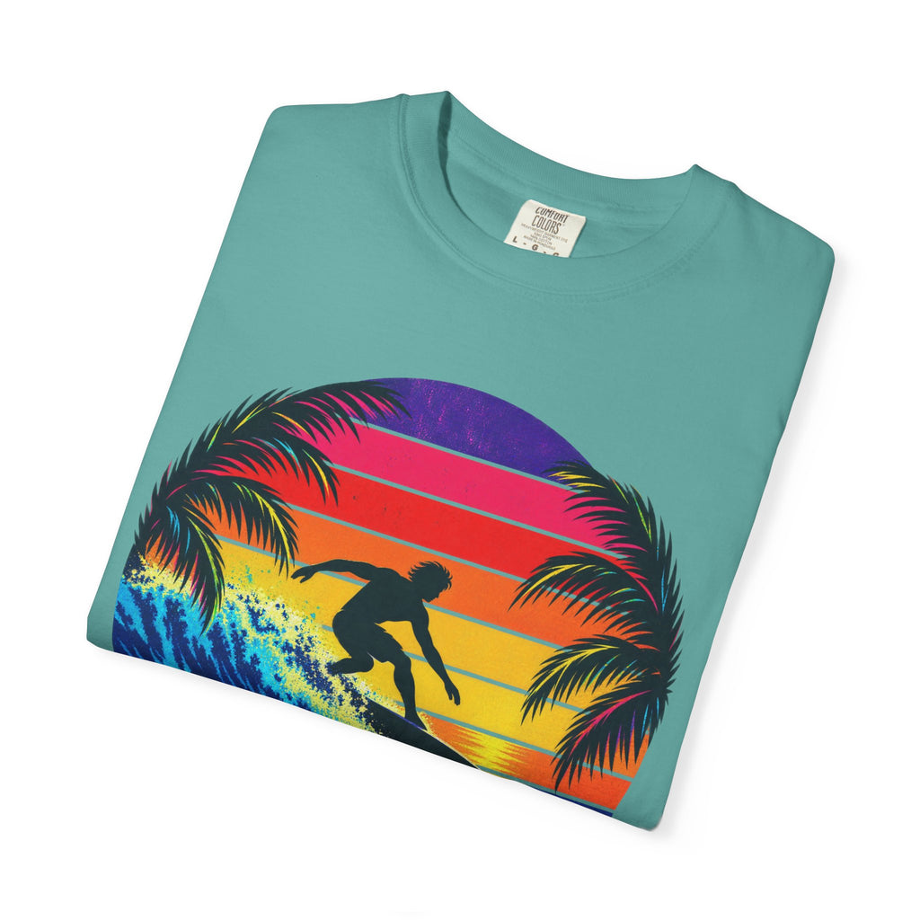 Sunset Chaser Tee | Retro Sunset Shirt | Tropical Surf T-Shirt | Comfort Colors