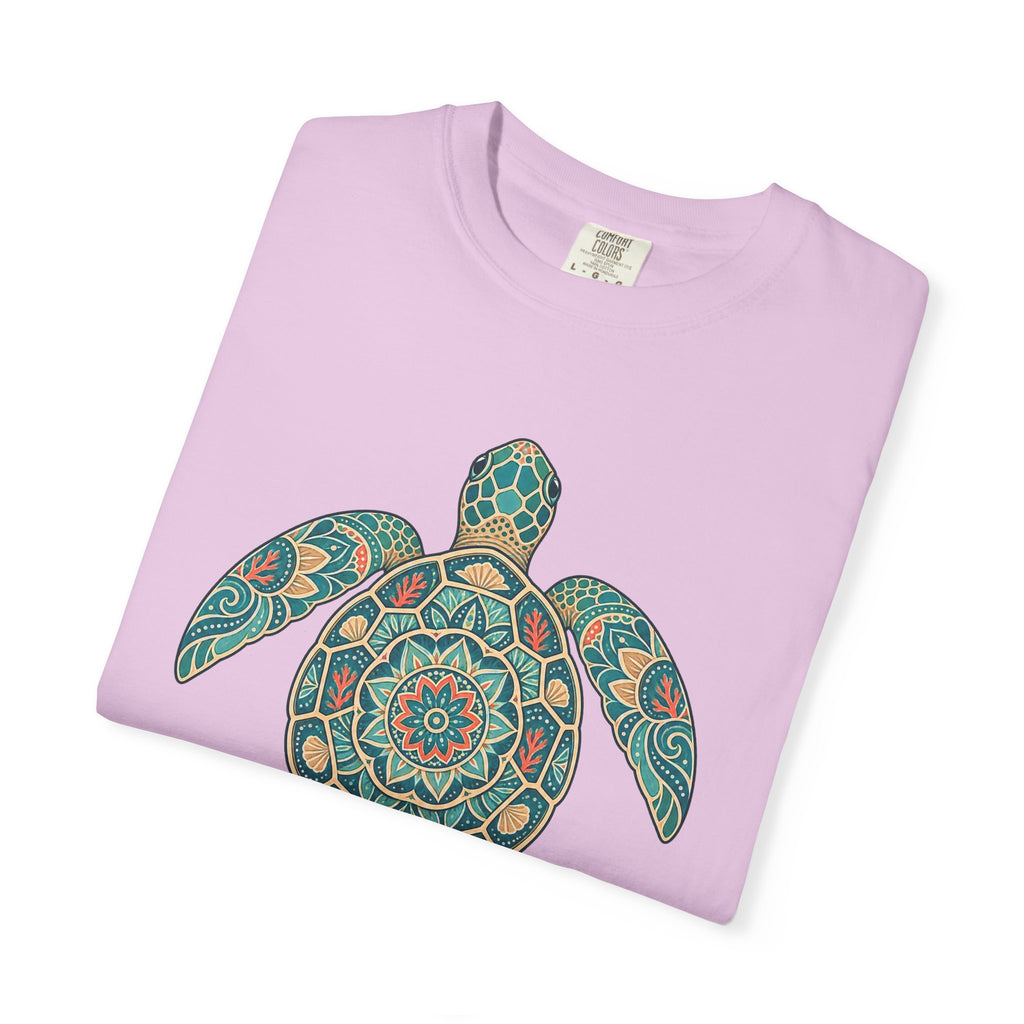 Slow Down Sea More Tee | Sea Turtle Mandala Shirt | Ocean Lover T-Shirt | Comfort Colors Seafoam