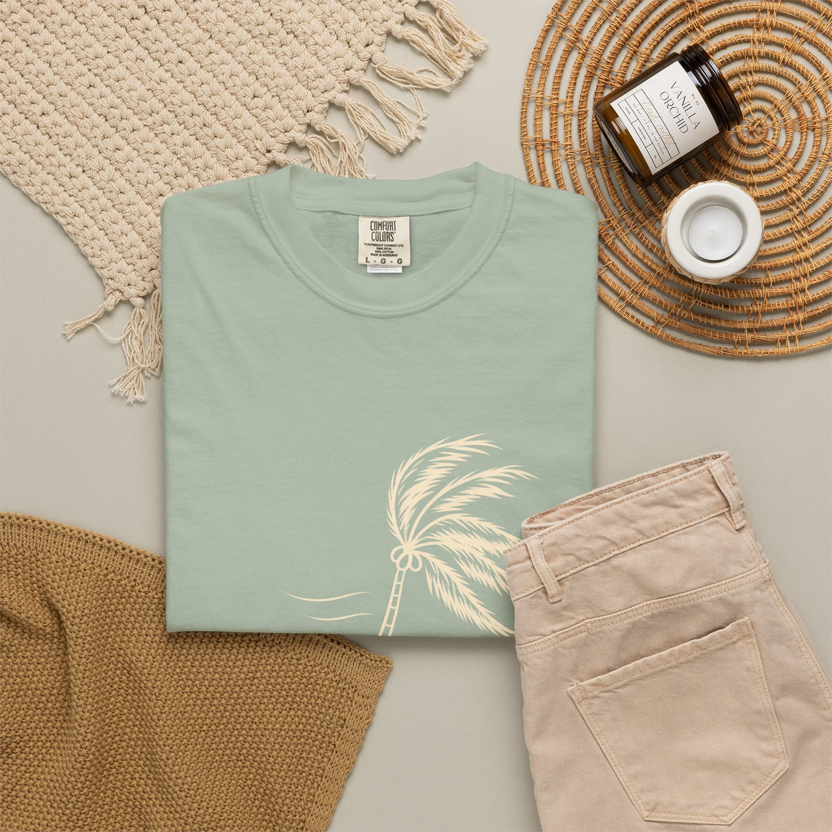 T-Shirt — Palm Tree "Bend Don’t Break" Graphic