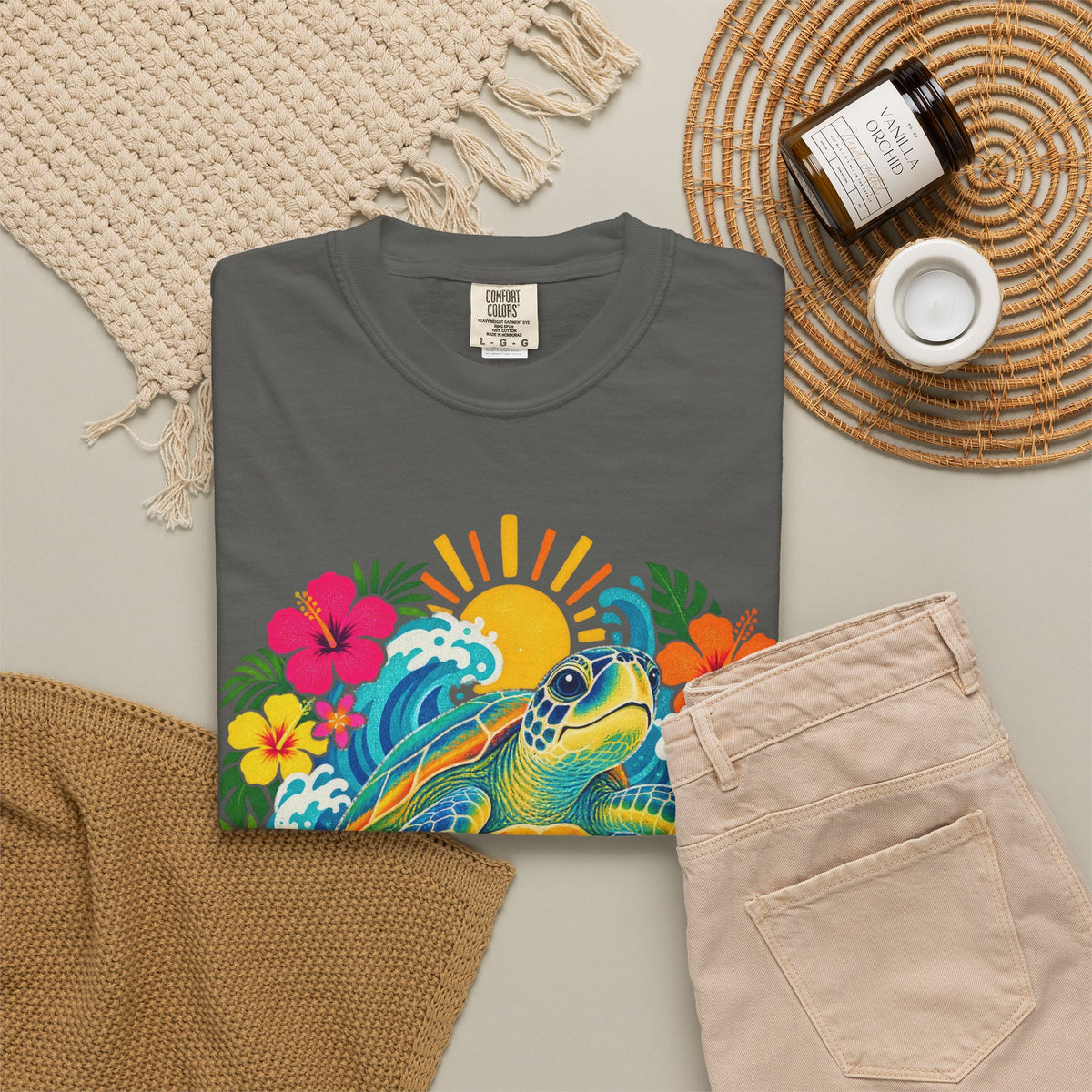 Sea You Later Sea Turtle Tee | Funny Ocean Pun Shirt | Colorful Beach T-Shirt | Comfort Colors