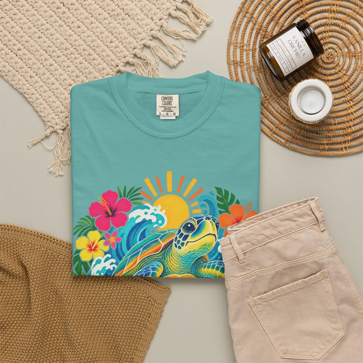 Sea You Later Sea Turtle Tee | Funny Ocean Pun Shirt | Colorful Beach T-Shirt | Comfort Colors