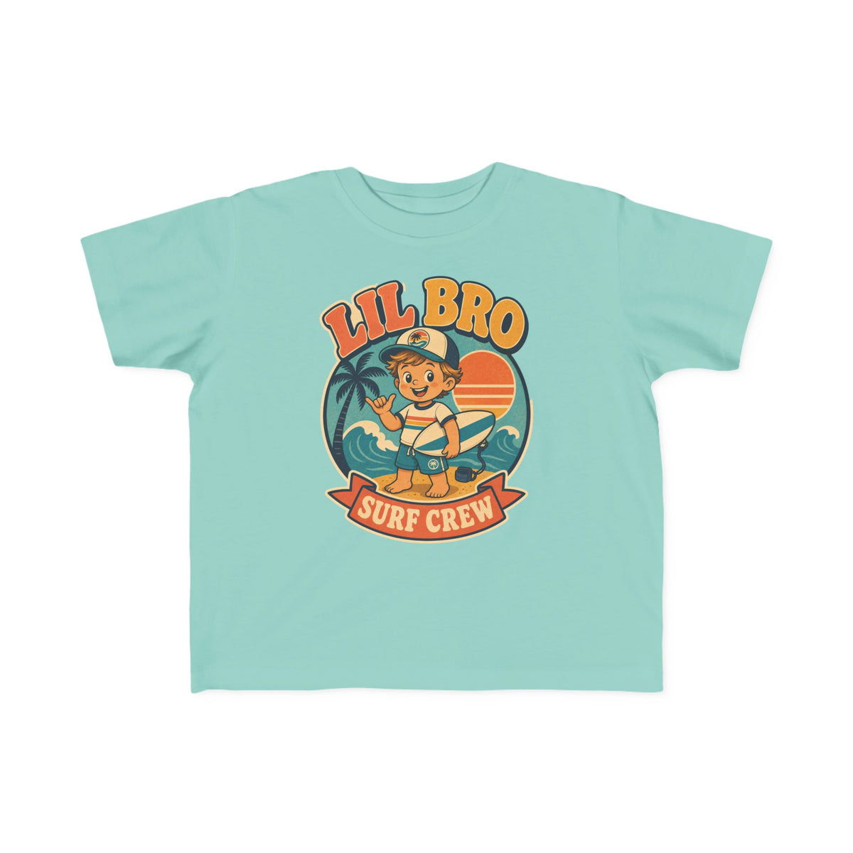 Lil Bro Surf Crew Kids Tee | Little Brother Surf Shirt | Toddler Beach T-Shirt | Surf Kid Gift