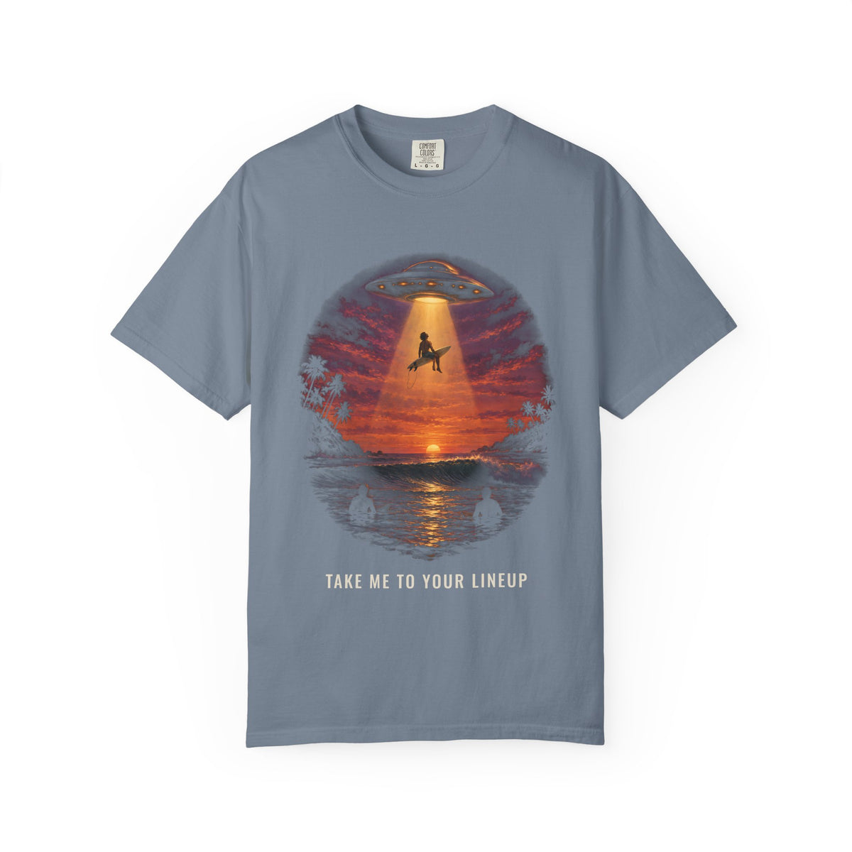 Take Me To Your Lineup Alien Shirt | Funny UFO Surf Tee | Comfort Colors T-Shirt