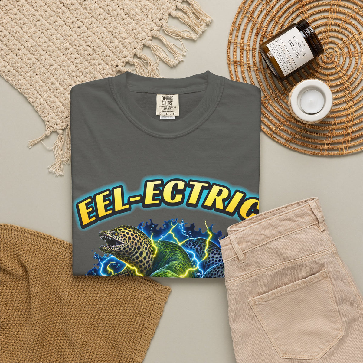 Eel-ectric Moray Eel Shirt | Neon Reef Bootleg Tee | Comfort Colors T-Shirt