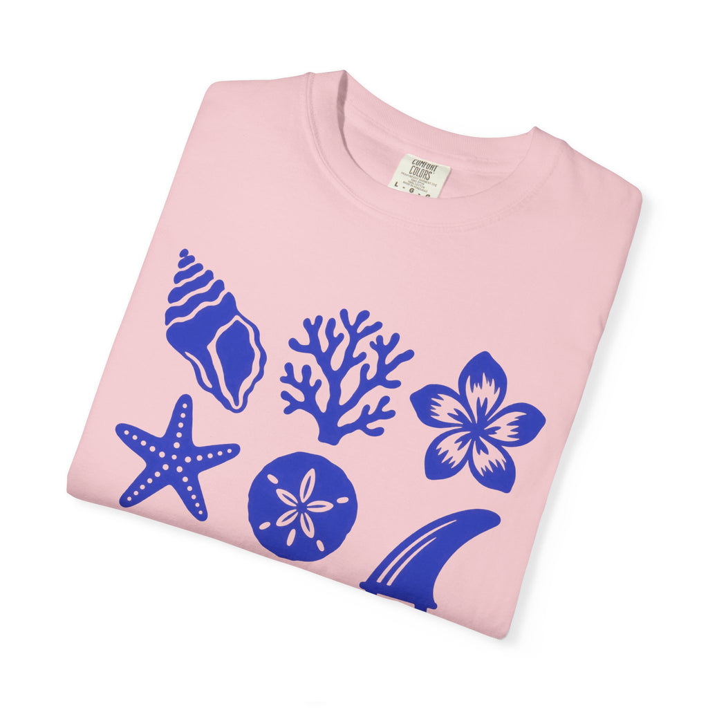 Salty Girl Club Shirt | Sea Shell Icons Beach Tee | Comfort Colors T-Shirt