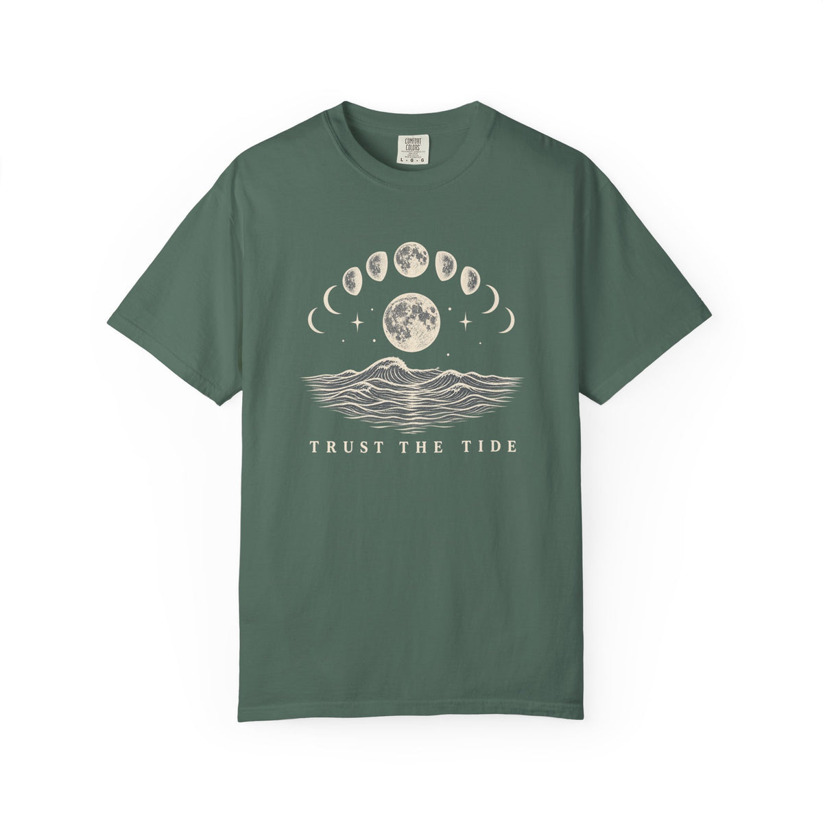 Trust The Tide Tee | Moon Phase Ocean Shirt | Celestial Wave T-Shirt | Comfort Colors Gift