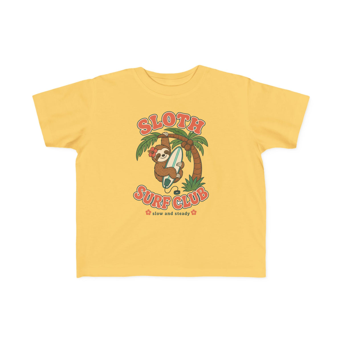 Sloth Surf Club Kids Tee | Sloth Kids Shirt | Toddler Beach T-Shirt | Surf Kid Gift
