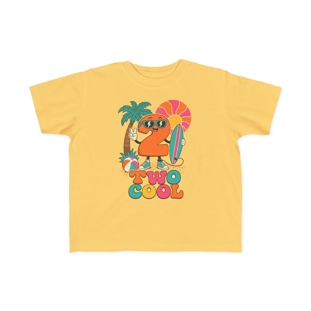 Two Cool Kids Tee | 2nd Birthday Beach Shirt | Toddler Beach T-Shirt | Surf Kid Gift
