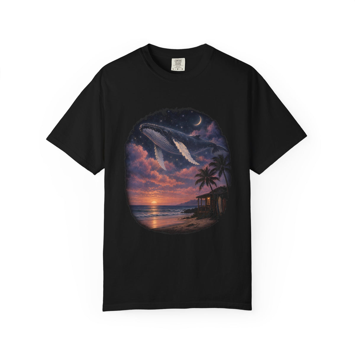 Sky Whale Shirt | Surreal Flying Whale Tee | Comfort Colors T-Shirt