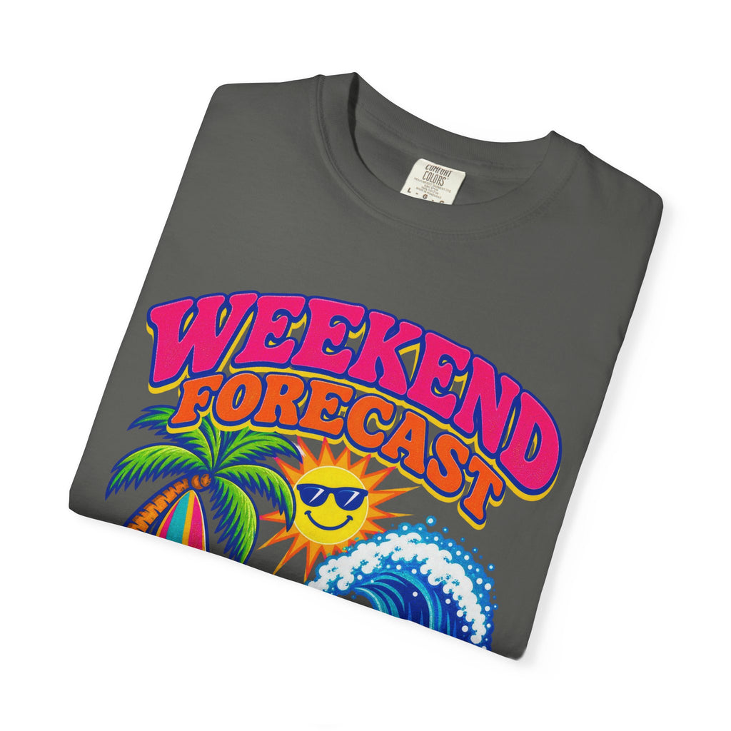 Weekend Forecast Surf Tee | Funny Weather Shirt | Beach Weekend T-Shirt | Comfort Colors