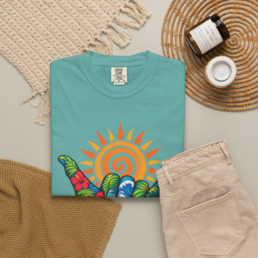 Hang Loose Tee | Shaka Surf Shirt | Retro Beach T-Shirt | Comfort Colors