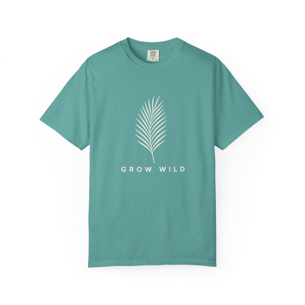 Grow Wild Tee | Minimal Palm Frond Shirt | Inspirational Ocean T-Shirt | Comfort Colors