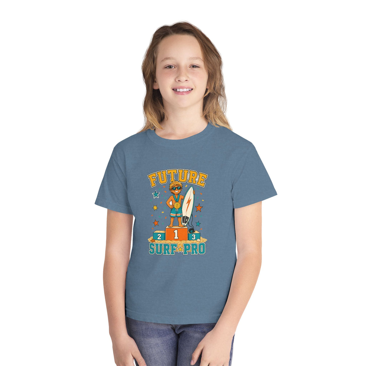 Future Surf Pro Kids Tee | Future Surfer Kids Shirt | Youth Beach T-Shirt | Surf Kid Gift