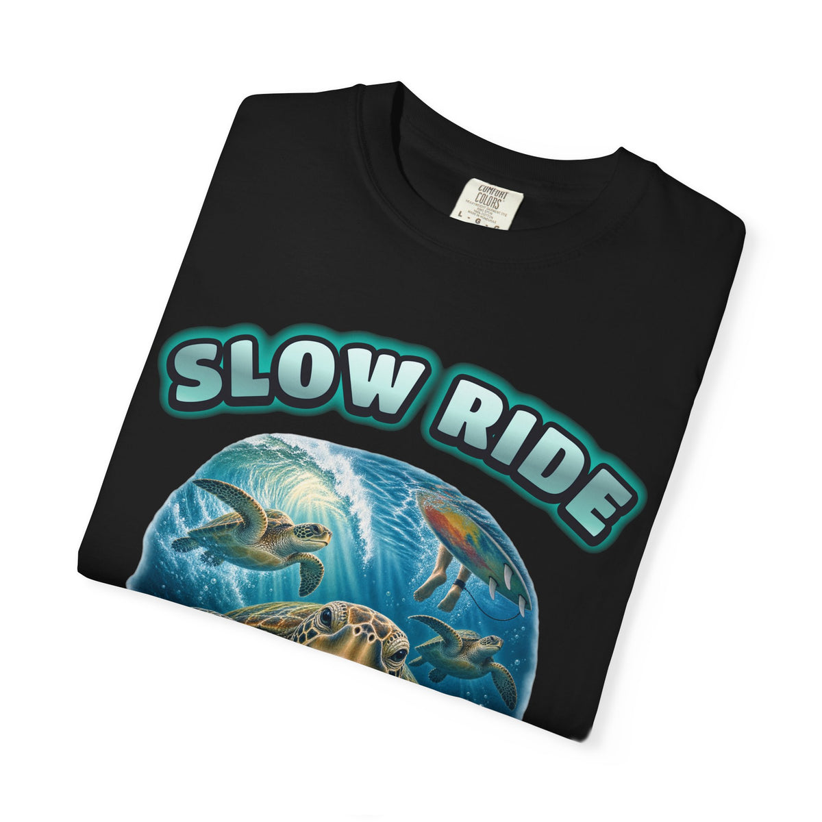 Sea Turtle Bootleg Shirt | Slow Ride Funny Turtle Tee | Comfort Colors T-Shirt