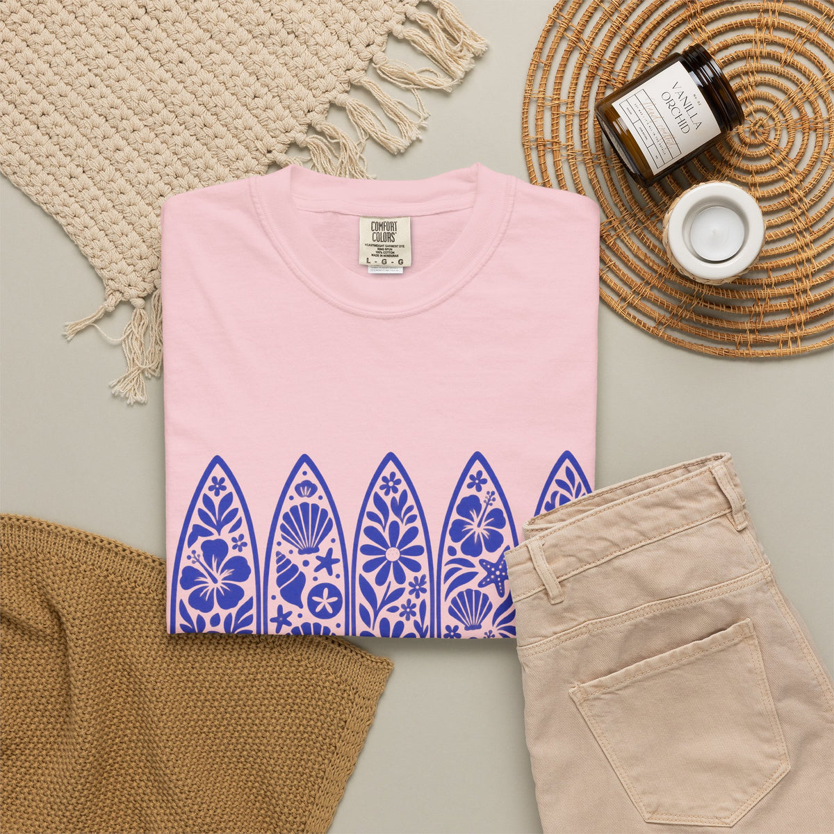 Bloom And Board Shirt | Floral Surfboards Tee | Comfort Colors T-Shirt