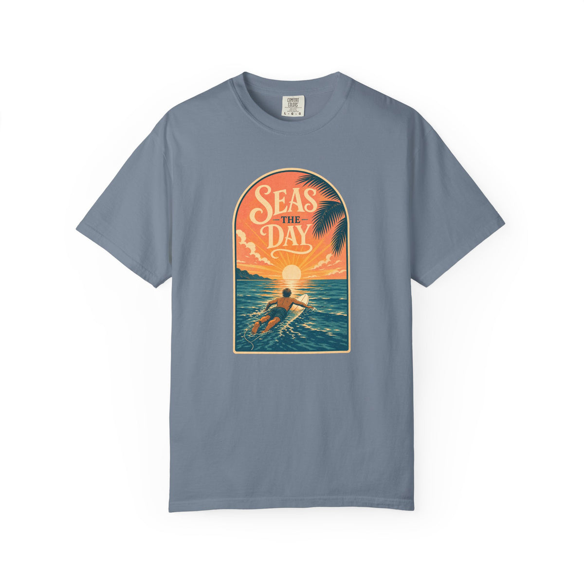 Seas The Day Tee | Vintage Ocean Shirt | Retro Beach T-Shirt | Comfort Colors Gift